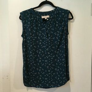 Loft Floral Sleeveless Blouse